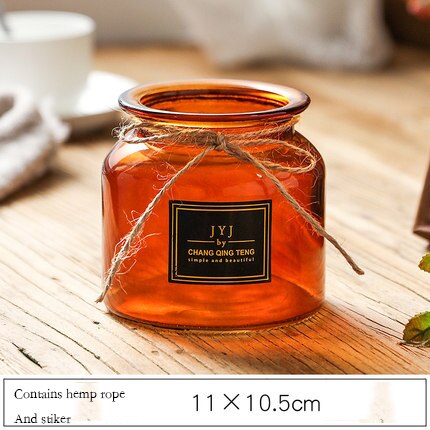 Vazen Glas Transparant Nordic Woondecoratie Nordic Eenvoudige Brede Vazen Droge Bloem Vaas Woonkamer Decoratie Bruiloft Decor