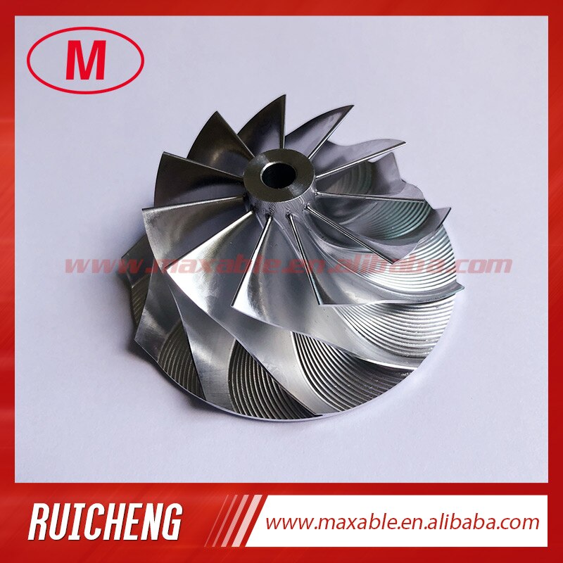K16/57,00/71,00mm 7 + 7 aspas turbo de alto rendimiento billet/fresadora/aluminio 2618 rueda de compresor