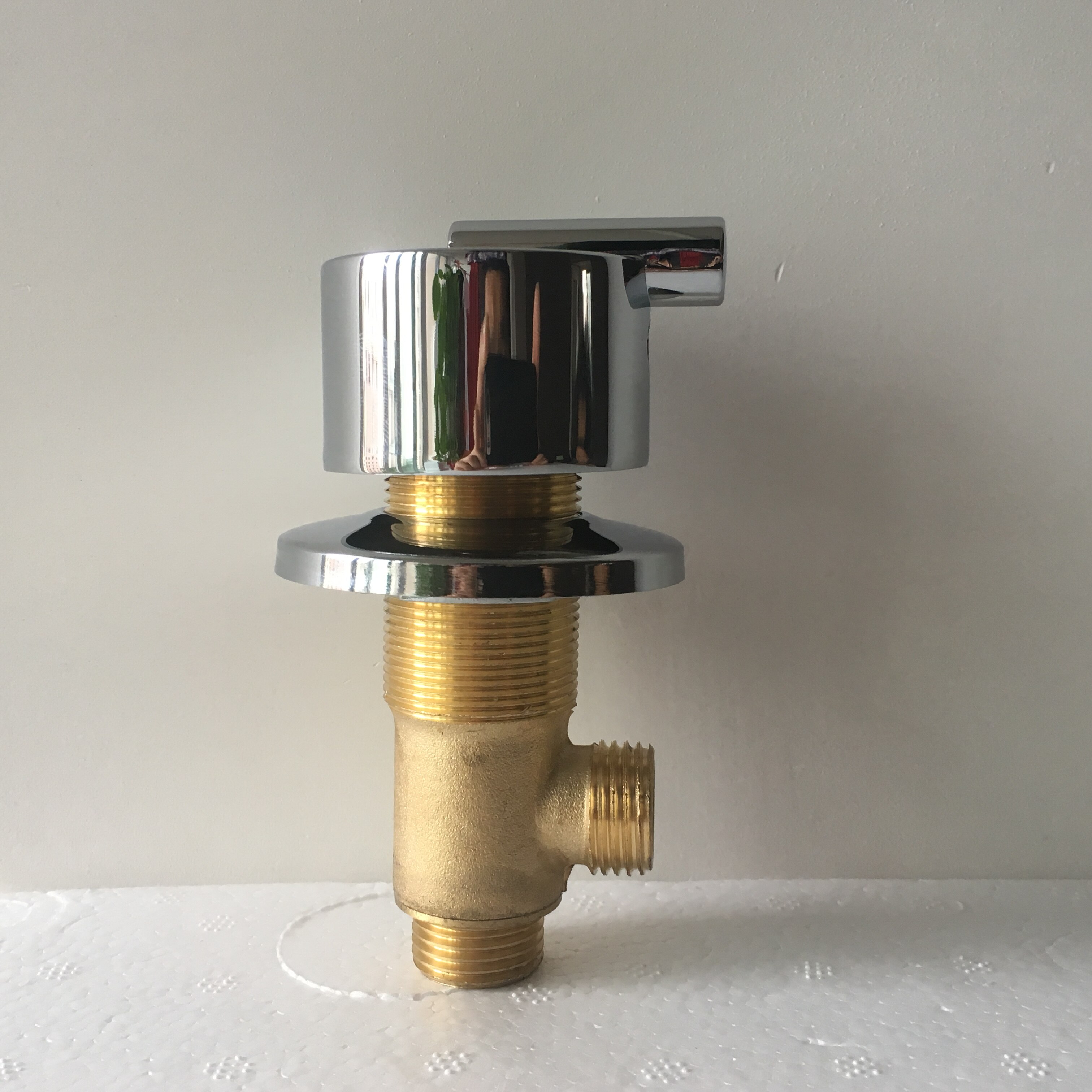 Solid messing krom finish badekar &amp; kaldtvannsreguleringsventil kran badekar dusjbatteri badekar 3 stk sett bryterventiler