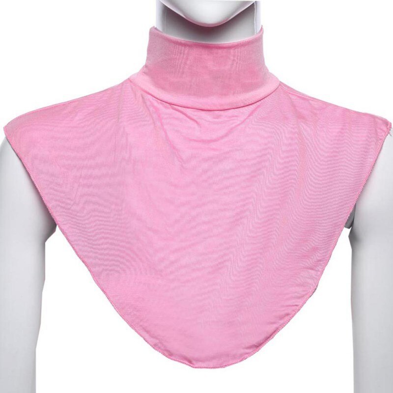 Femmes islamiques Hijab Extensions cou vérifier couverture arrière chemise islamique sous haut Hijab Femme Musulman écharpe