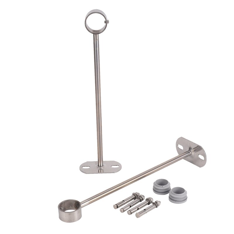 Plafond-Beugel, Garderobe Pijp Beugel, Garderobe Stang Hendel Ondersteuning Houder Pijp Flens Socket 2 Stuks