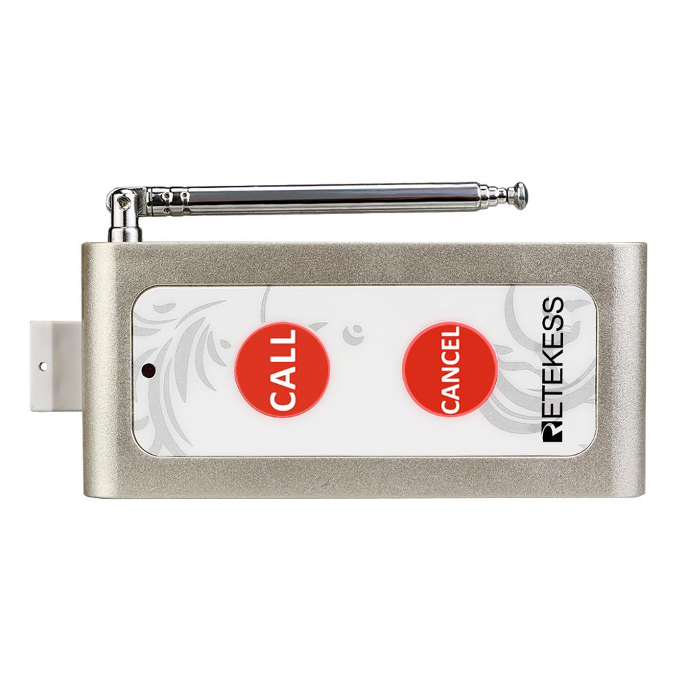 Retekess 5 TD004 Two Buttons Wireless Calling Pager Call Button Transmitter for Calling System Restaurant Equipment