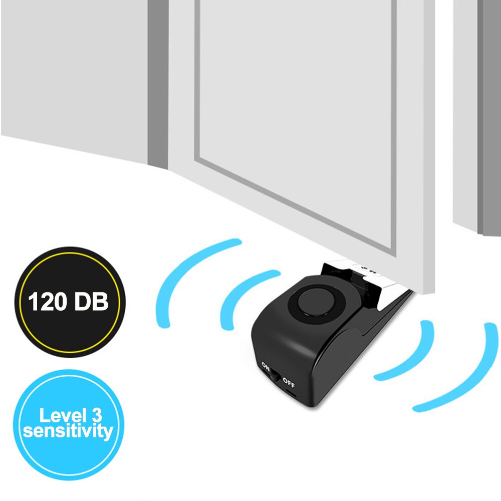 Door Stop Alarm Mobile Security System Super Loud Anti-theft 3 Level Alarm Electronic Anti-theft Alarm Automatic Alarm 2