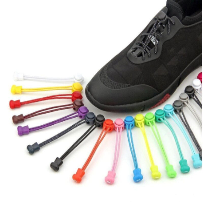 Høje dovne silikone snørebånd stretch sko snørebånd elastiske snørebånd runde flere farver voksne børn sportssko snørebånd