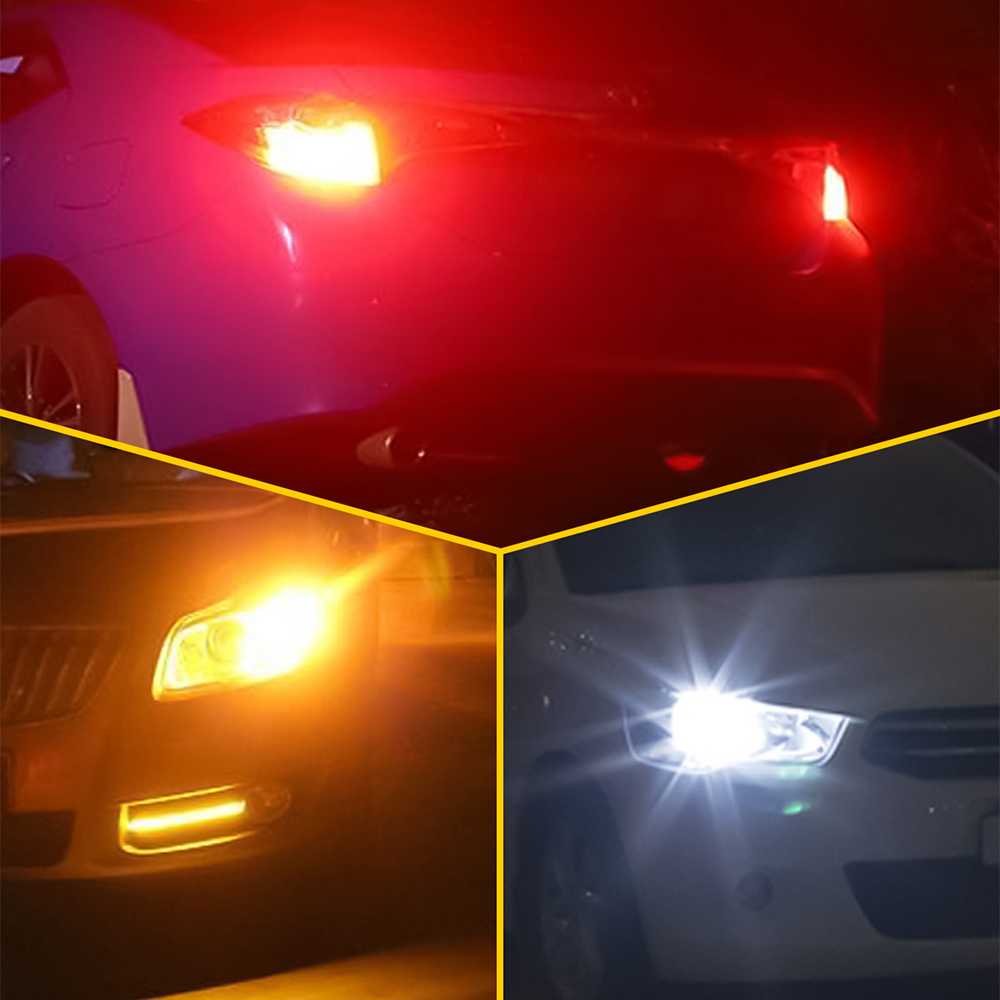 Luces LED Canbus para intermitente de coche, 1156 BA15S, BAU15S, 1157, 7443, 7440, T20, T25, T15, W16W, 12V,color blanco, 2 unidades