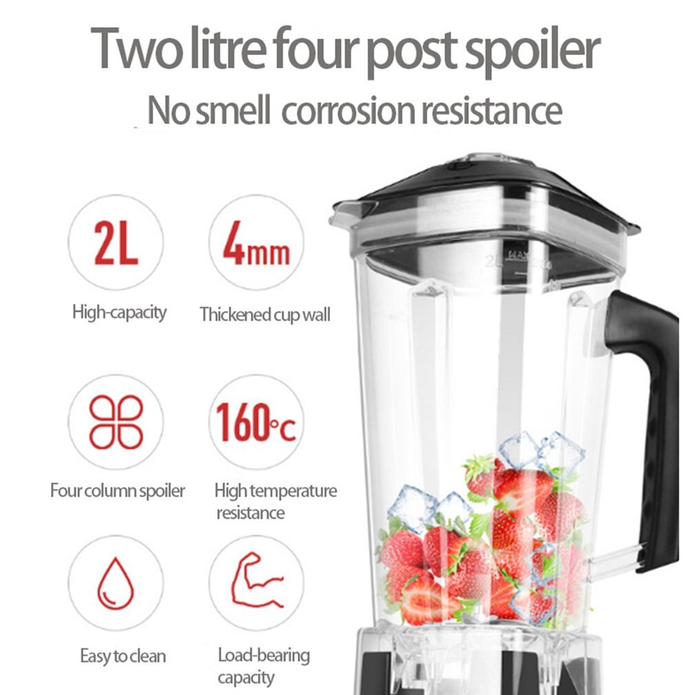 2.0L Digitale Touchscreen Frutta Blender Mixer Preset Programma Automatico Spremiagrumi Robot da Cucina Frantoio di Ghiaccio Macchina Frullato