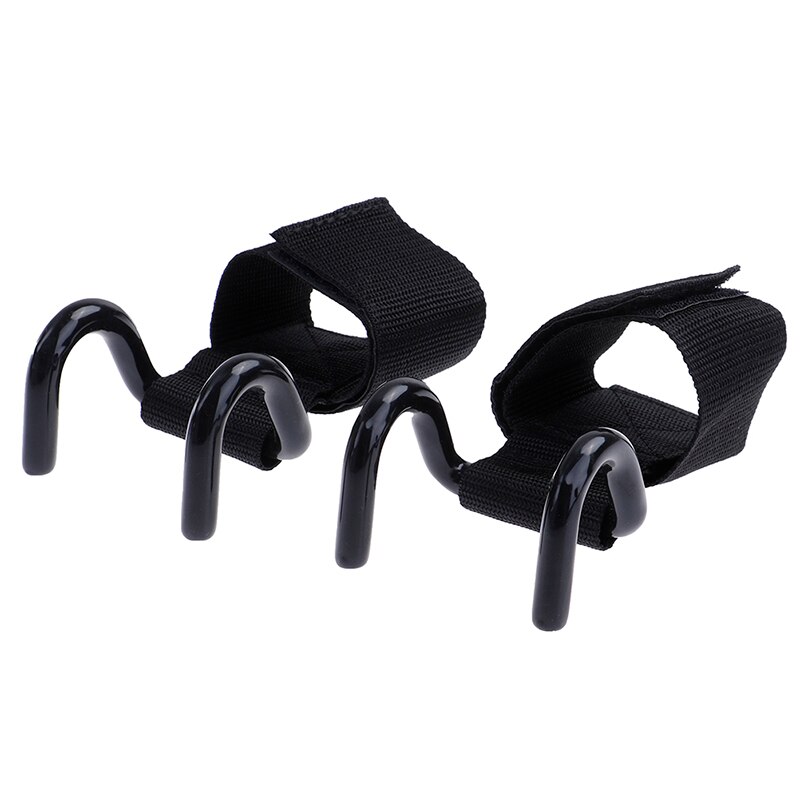 1Pc solidna stal hak uchwyty pasy robić podnoszenia ciężarów trening siłowy siłownia czarny wsparcie nadgarstka podnieś pasek regulowany