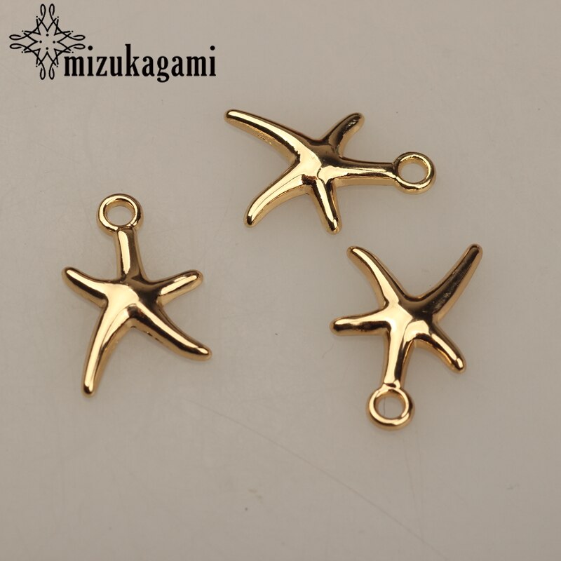 10 teile/los 11*18 MM Zink Legierung Gold Metall Mini Seestern Sterne Charms Anhänger Für DIY Schmuck Finding Herstellung zubehör