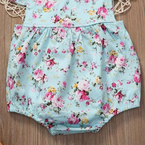 Menina Romper Do Bebê recém-nascido Bodysuit Floral Sunsuit Verão Roupas Outfits