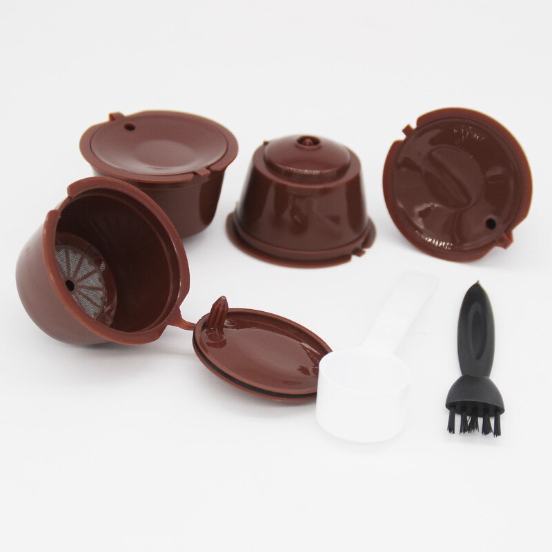 4 Uds cápsulas de café reutilizables para Caffitaly cápsulas de café rellenables de plástico aptas para filtro de café Caffitaly