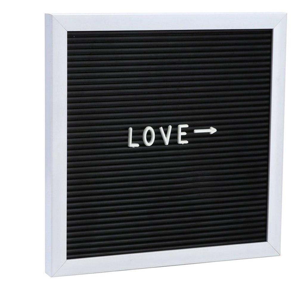 25 x 25cm Felt Letter Board Message Sign Home Office Decor Texture Board Numbers & Symbol Changeable Message Board Black: Default Title