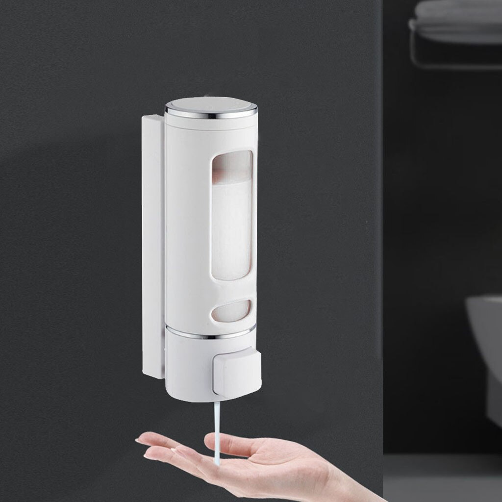 40# 400ML Wall Mount Washing Lotion Soap Shampoo Hand Sanitizer Dispenser Wall Mounted Bathroom Soap Shampoo Dispenser for home: C
