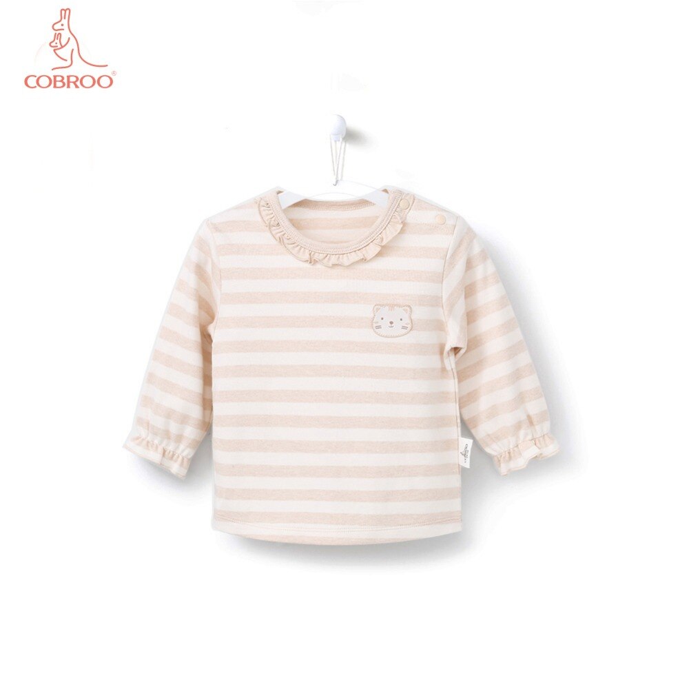 COBROO Baby Mädchen/Jungen Kleidung mit Langarm Nette Katze aufbringen Baby Spitzen Hemden 0-24 Monate