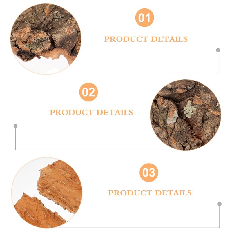 2pcs Reptile Platform Terrarium Hiding Bark Lizard Dragon Beard Cage Landscape Pet Cage Bark Ornaments Pet Ornaments Supplies