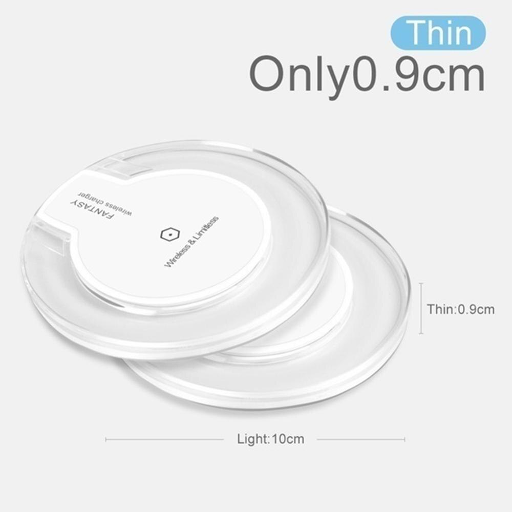 Ultradünnes qi-wireless-ladepad für iphone x und samsung galaxy, universelles qi-wireless-ladegerät für smartphones