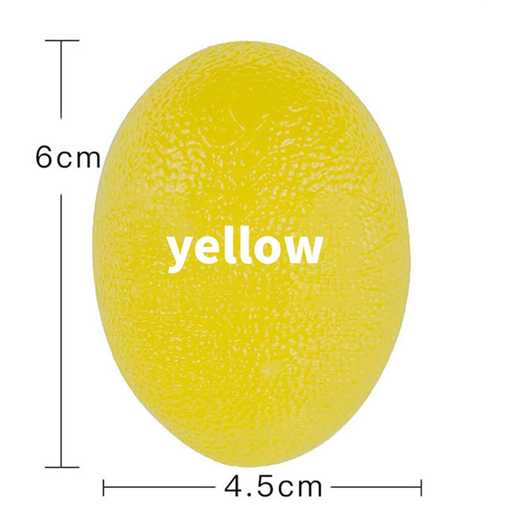 Ściskacz w kształcie jajka piłka robić ćwiczenia ręki palec siła piłka w średnim wieku i starszych palec rehabilitacja uchwyt treningowy piłka: żółty