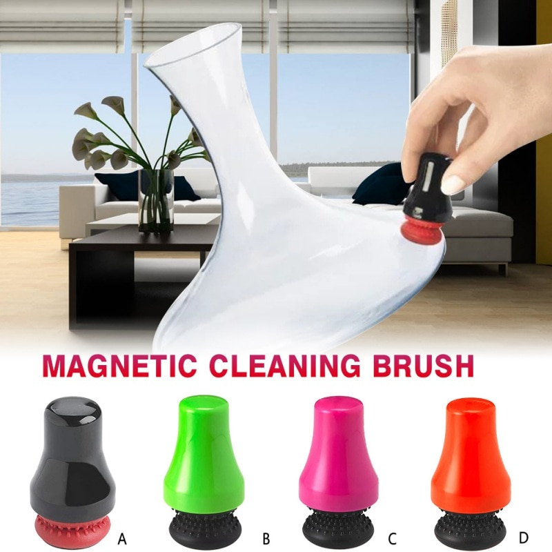 Home Magnetic Silicone Cleaning Brushes Glass Cleaner Car Window Aquarium Glass Bottle Household Easy Cleaning Brush