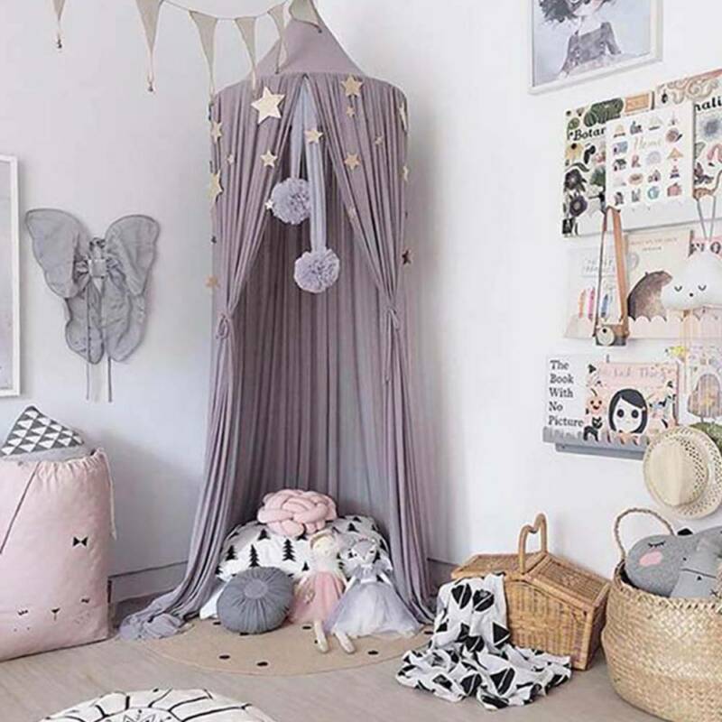Mosquitera de gasa Para cuna, cortina, tienda de Cama, cúpula, Para dormitorio, dosel, Cama de bebé, mosquitera Para Cama
