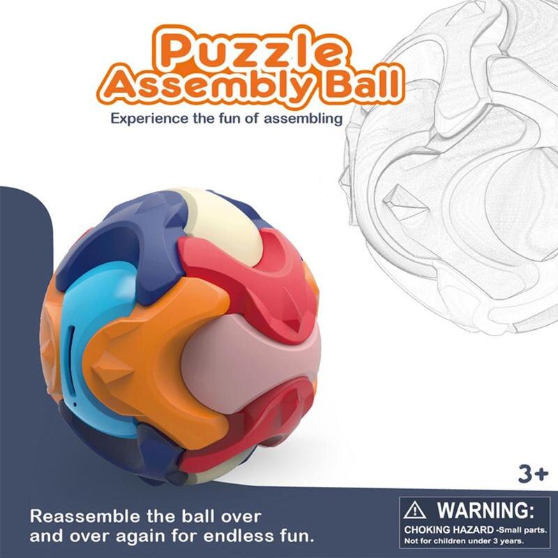 Detachable Building Block Ball Round Ball Piggy Bank Assembled For Children Kids Educational Toys