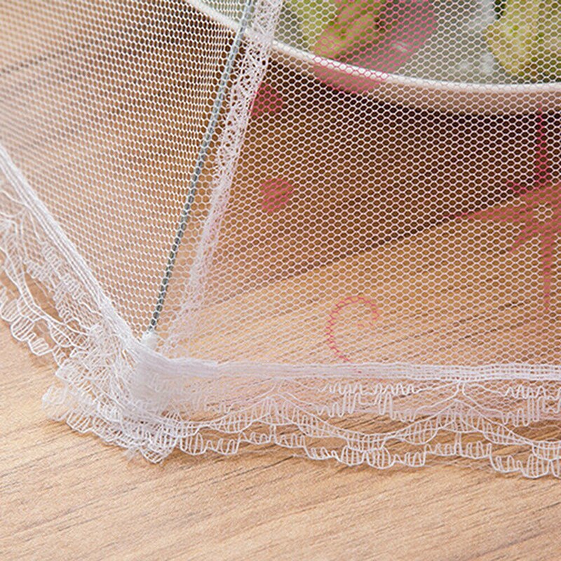 Mesh Food Cover Kitchen Dome Cover Foldable Net Tent Umbrella Covers Meal BBQ Fly Mosquito Mesh Home Cooking Tools