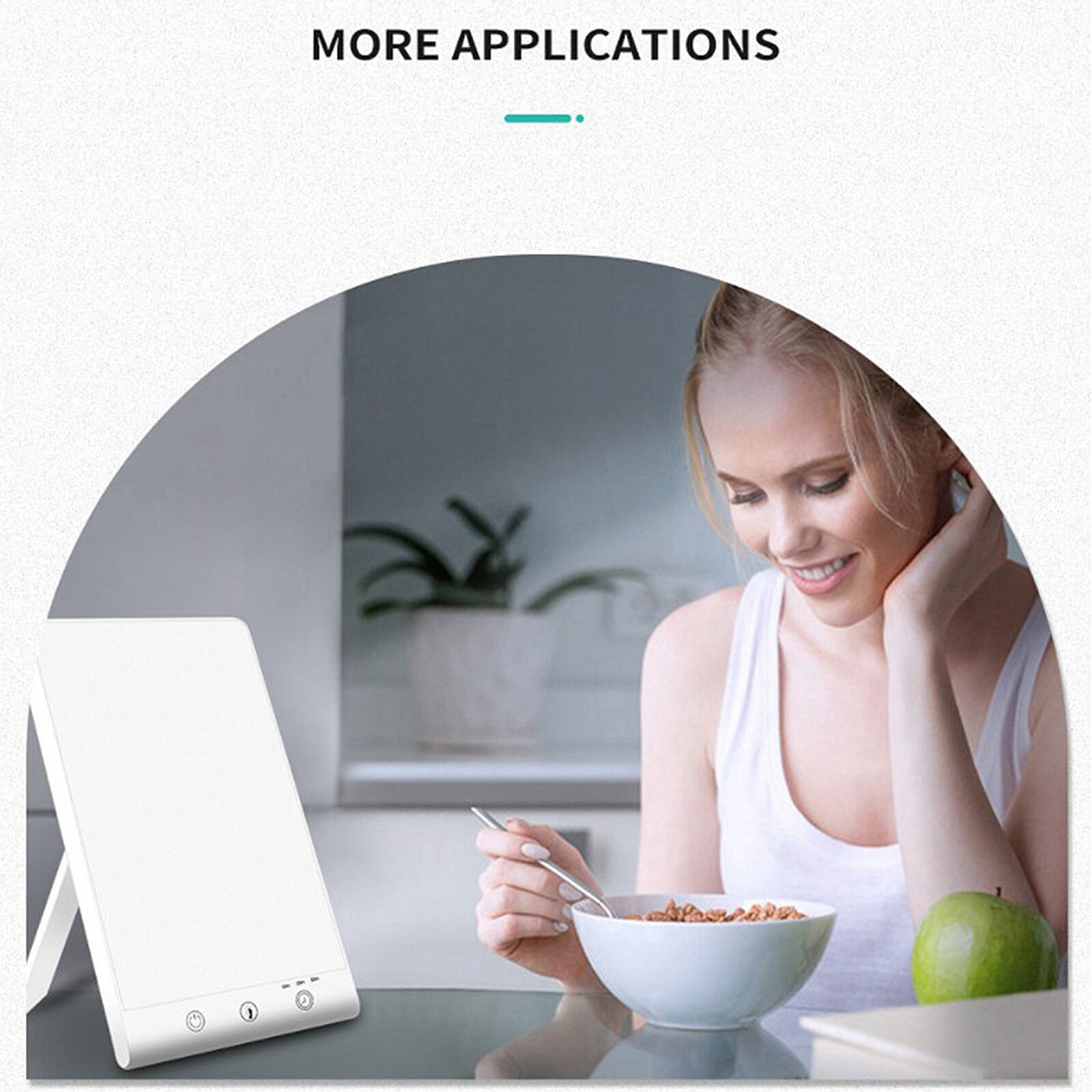 Light Therapy Sad Lamp Sunlight Lamp 3 Levels Dimming Timing Function Phototherapy day-light Artificial Alarm Clock