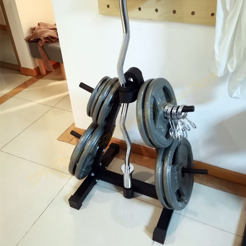 Universal Floor Barbell Plaat Rack Ruimte-Efficiënte Gewicht Disc Opslag Houder Barbell Beugel Thuis Fitness Halter Platen Frame