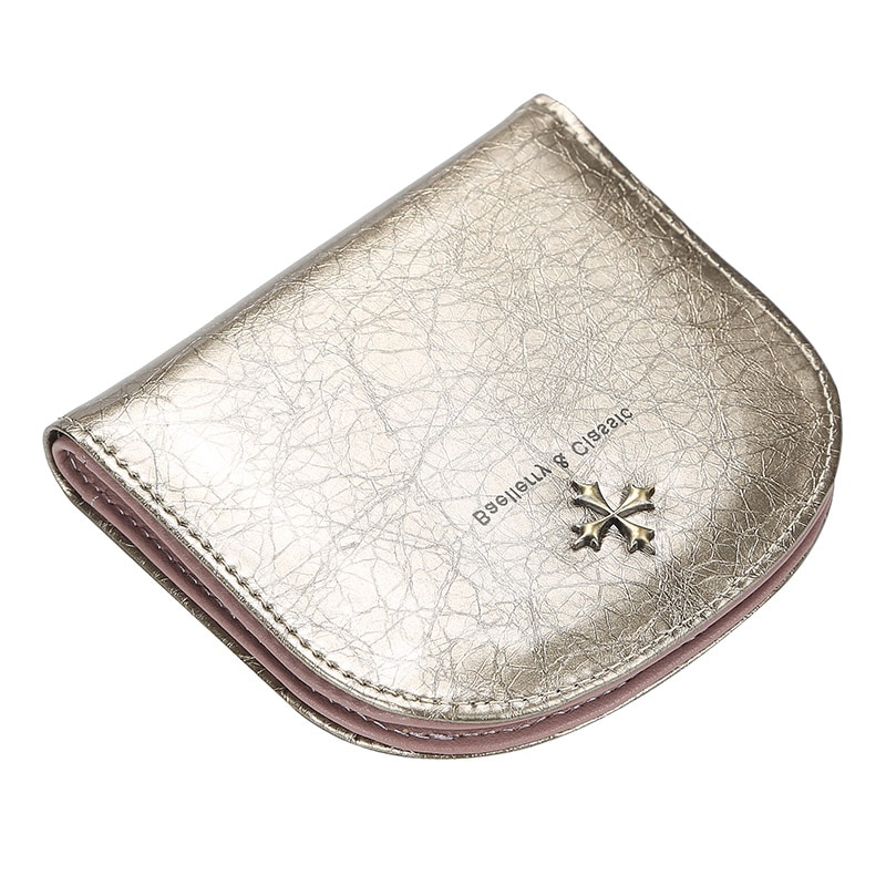 Baellery hasp leren damesportemonnee met korte rits, kleine portemonnee voor dames, slanke portemonnee, eenvoudige kaarthouder, mini-portemonnees voor dames