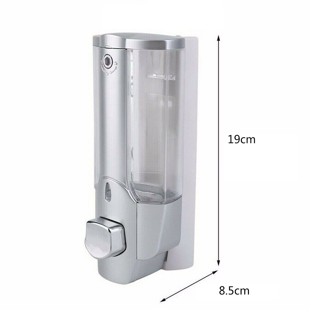 300 ml handmatige wanddispenser voor zeep, shampoo en conditioner, vierkant, wit