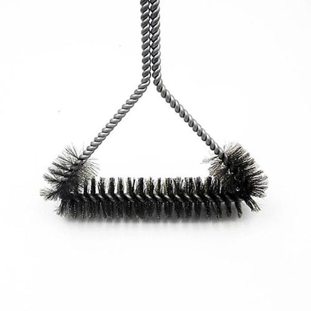 Economic BBQ Brush Clean 201 Stainless Steel Wire Convenient Tableware Barbecue Cleaning Brush Oven Home Black
