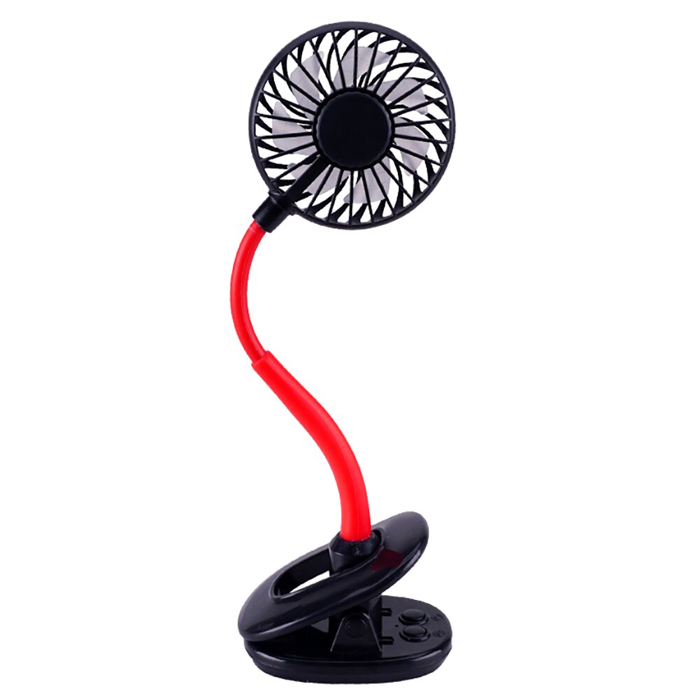Portable Mini Clip Stroller Fan 3 Speeds Settings Flexible Bendable Usb Rechargeable Battery Operated Quiet Desk Fan For Home