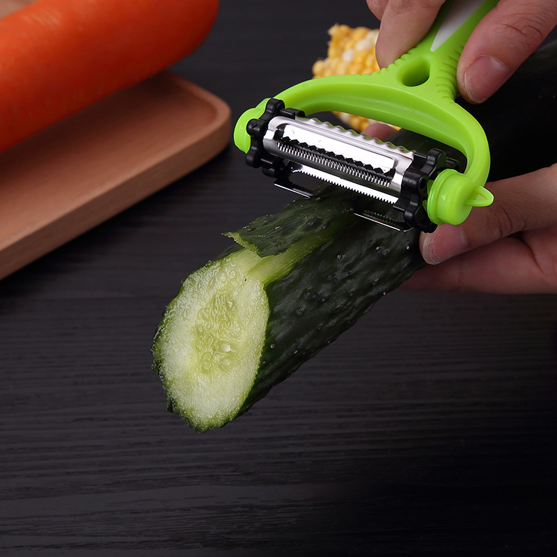 360 Degree 3 In 1 Rotating Cutter Multifunctional Rotary Vegetable Peeler Cabbage Potato Slicer Fruit Knife Kitchen Gadget