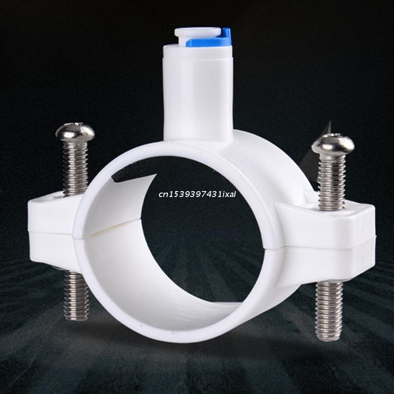 Pipe Fittings RO Water 40mm Drain Waste Water Pipe Clamp Saddle Clips 1/4&quot; Hose