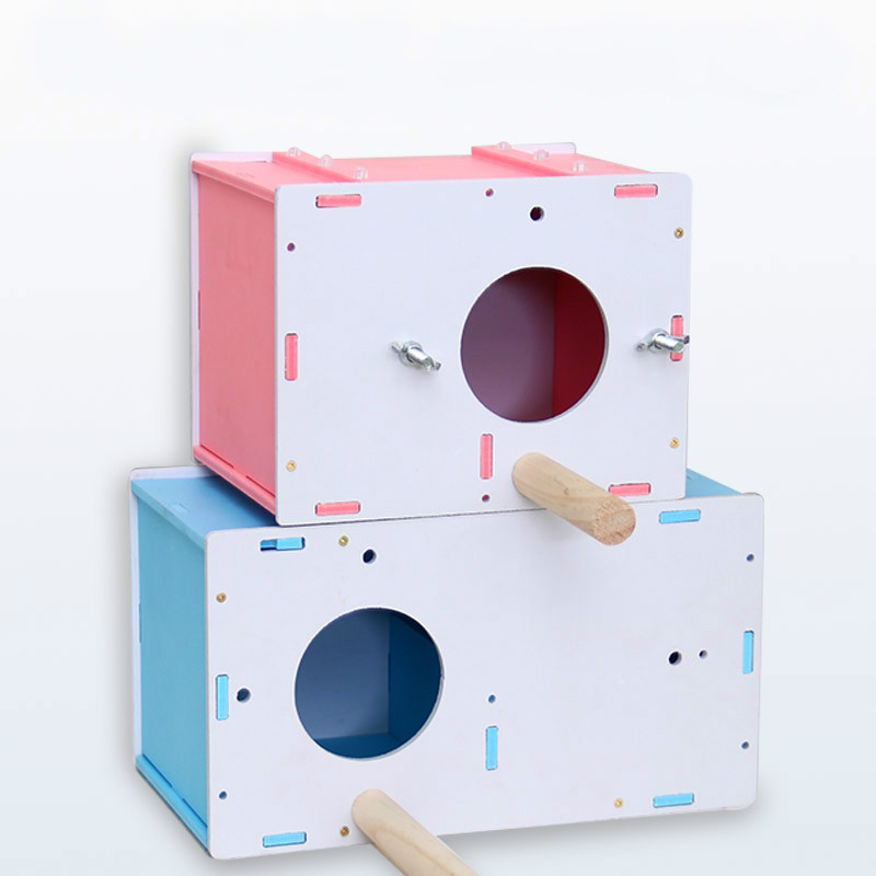Tiger skin peony bird hatching supplies parrot breeding wooden box nest box nest isolation birdhouse AP11261707