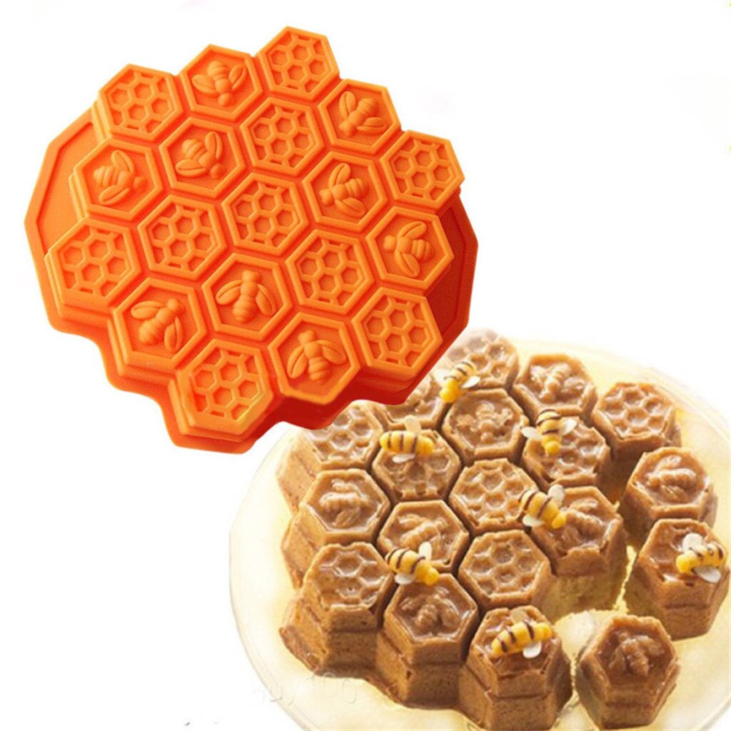 Abeille nid d'abeille gâteau moule moule savon moule Silicone Flexible pour bricolage savon faisant chocolat gâteau moule main faisant cuisine