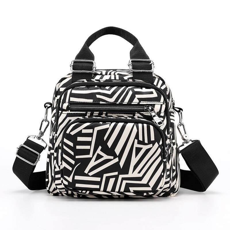 Dames schoudertas waterdichte nylon tas multifunctionele bloementas multi-pocket tas luxe handtassen dames bolsa feminina sac: Streep