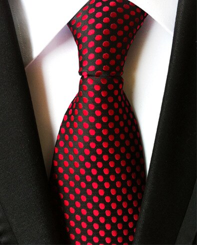 GUSLESON-Corbata de lunares florales para hombre, corbata informal de 8cm de seda, azul y rojo, de negocios, boda, corbatas formales para el cuello, accesorios: 20
