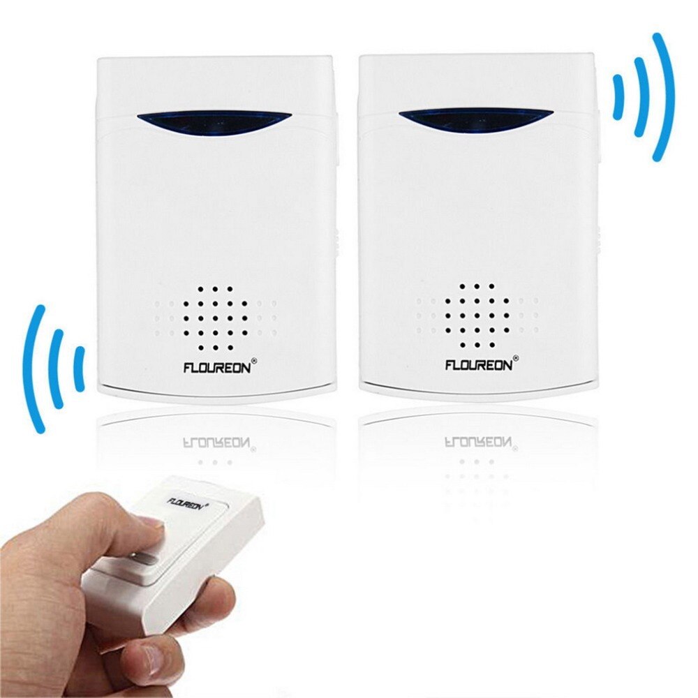 Portable Twin Pack Wireless Cordless Door Bell Chime 100M Range Search