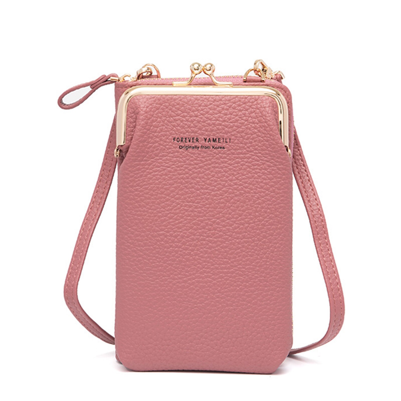 Vrouwen Kleine Telefoon Cross Body Purse Pu Leather Blocking Cross Body Mobiele Telefoon Tas Voor Vrouwen Met Rits &amp; lock: light purple