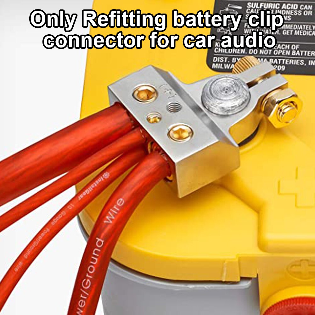 Battery Connection Terminal Car Accessories Clamp 0 8 10GA With Shims Battery Terminal Set Positive Negative Connector