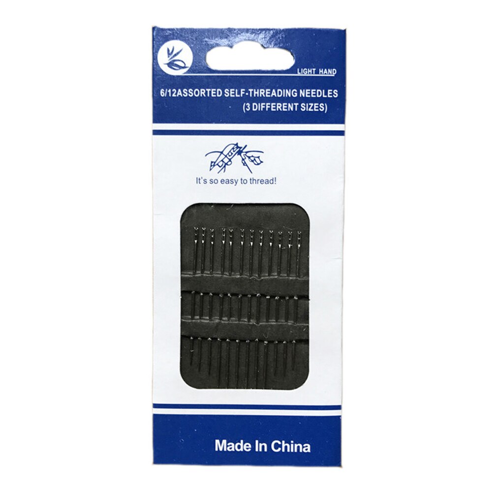 Useful 24x Hand Stitches Needles Self Threading Easy to Thread Assorted Pins