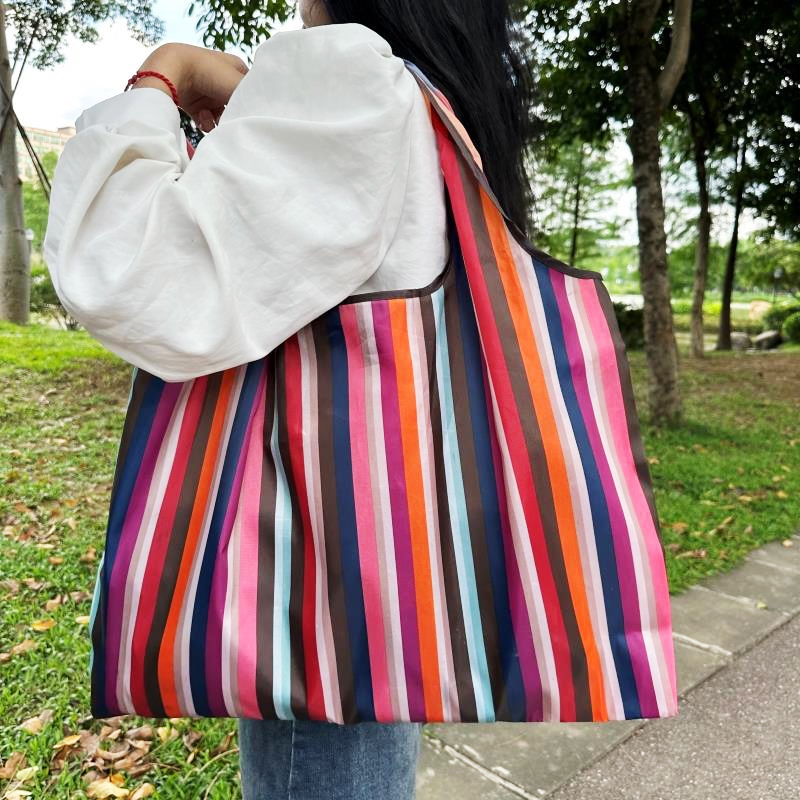 Printing Foldable Shopping Bags Environmental Protection Portable Grocery Bags Large Capacity Portable Storage Bags