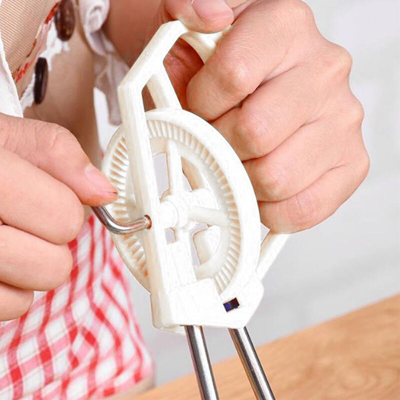 Batidor para huevos manual con manivela inoxidable, mango de plástico para cocina, batir