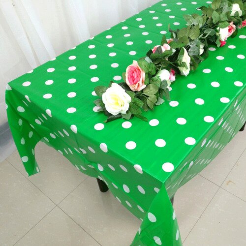 1pc bryllup hvid satin borddug rektangel borddækning bordoverlay til bryllupsfødselsdagsfest decors juledug: Grøn