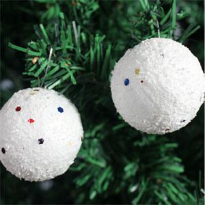 6 Pcs Witte Kerst Ballen Sneeuwballen Xmas Tree Opknoping Decoraties Party Ornamenten Decoratie Jetting