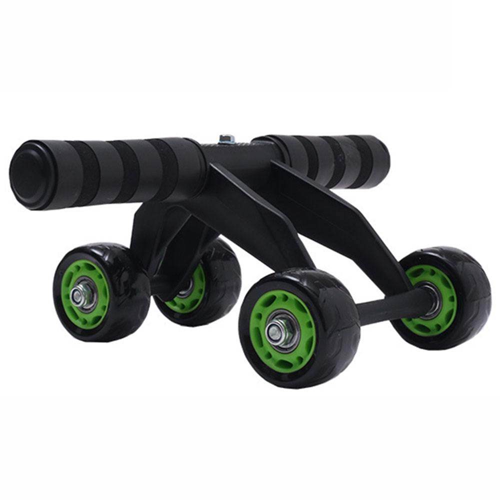 4 Wheels Power Wheel Triple AB Abdominal Roller Abs Workout Fitness Machine Gym Abdominal Exercises Wheel