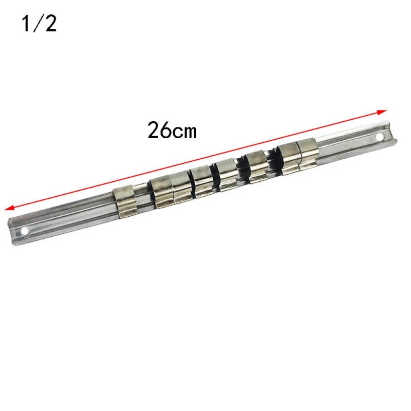 1/4 Inch 3/8 Inch 1/2 Inch Socket Rack Holder Snap Rail Tool Organizer Storage 831F