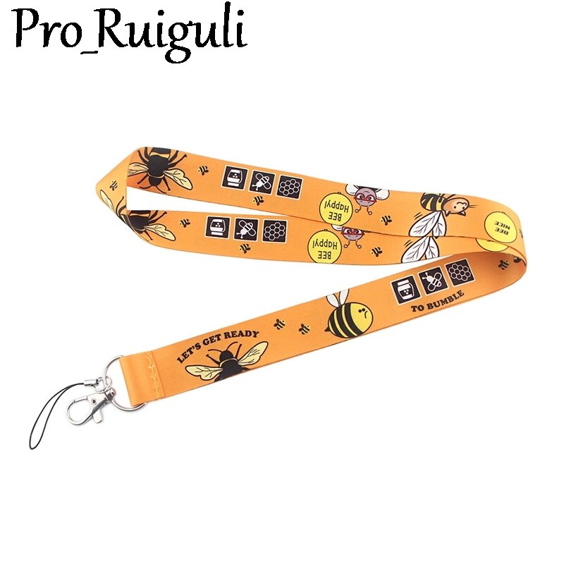 Bee Klassieke Stijl Lanyard Voor Sleutels De 90S Telefoon Werken Badge Houder Nek Bandjes Met Telefoon Hang Touwen Omboordsels lint