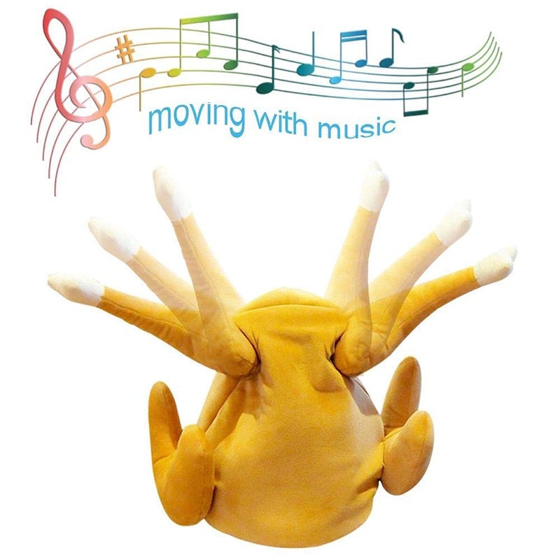 Plush Toy Singing And Dancing Singing 2022 Turkey Thanksgiving Hat Novelty Cooked Chicken Bird Secret Santa Fanc
