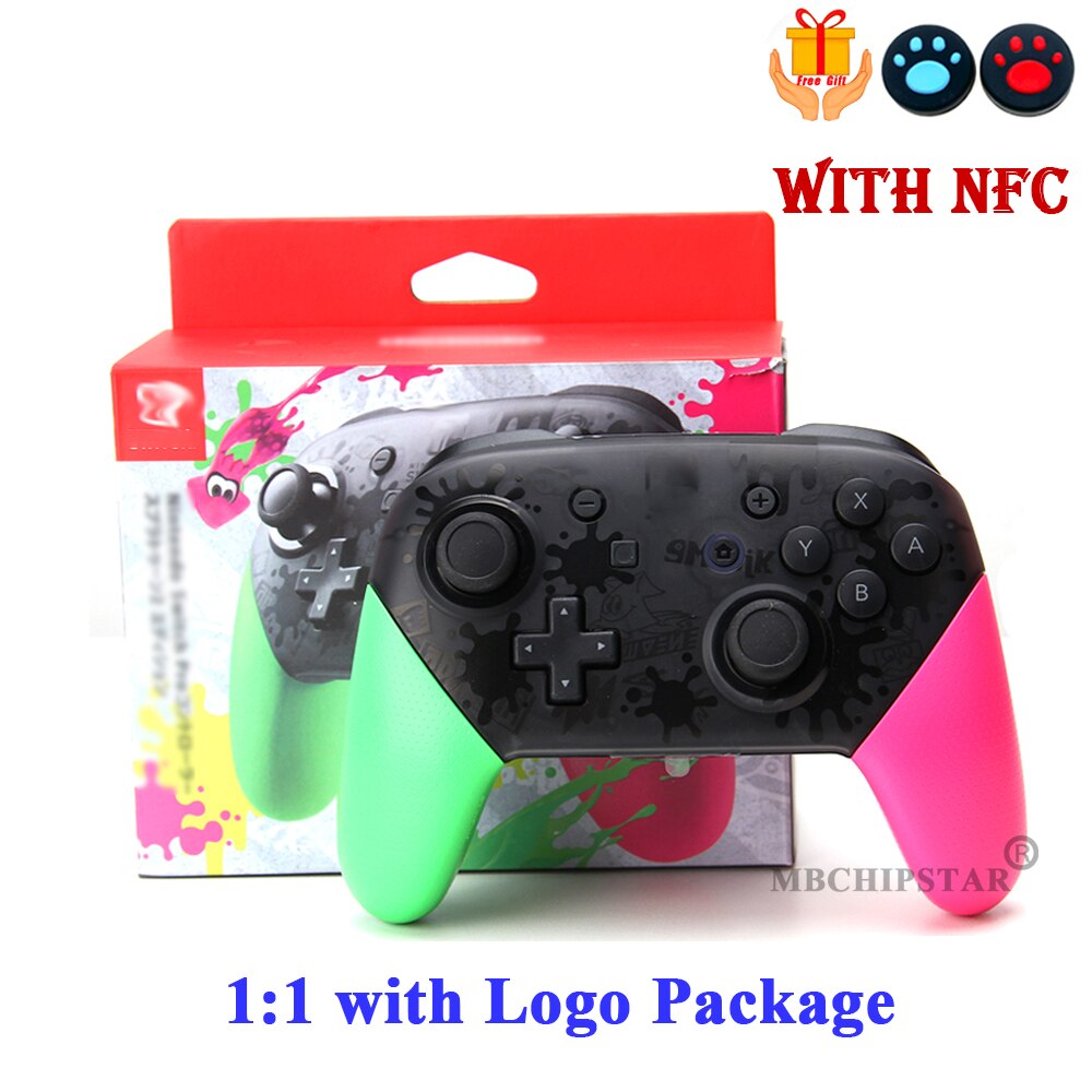 1/2 Pcs Wireless Bluetooth-compati Pro Controller Gamepad Joypad Remote Joystick for Nintend Switch Console Game Accessories: Splatwith NFC