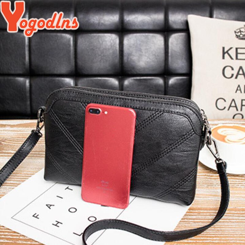Yogodlns – sac à main tendance en cuir Pu pour femmes, sacoche à bandoulière Simple avec fermeture éclair